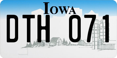 IA license plate DTH071