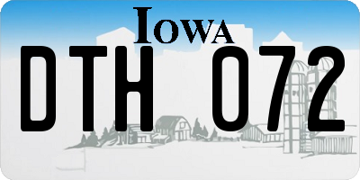 IA license plate DTH072