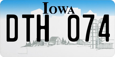 IA license plate DTH074