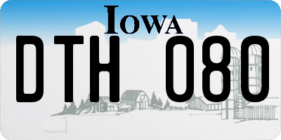 IA license plate DTH080
