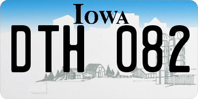 IA license plate DTH082