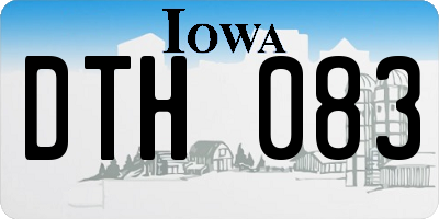 IA license plate DTH083
