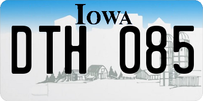 IA license plate DTH085