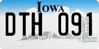 IA license plate DTH091