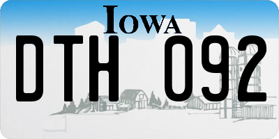 IA license plate DTH092