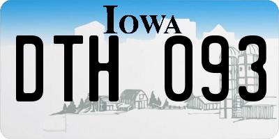 IA license plate DTH093