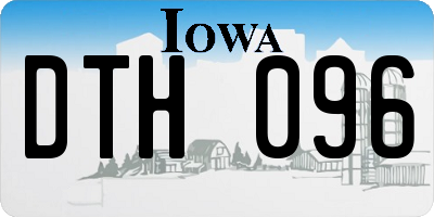 IA license plate DTH096