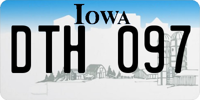 IA license plate DTH097