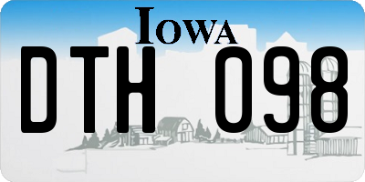 IA license plate DTH098