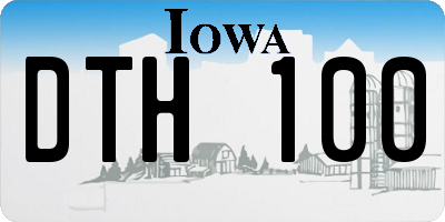 IA license plate DTH100