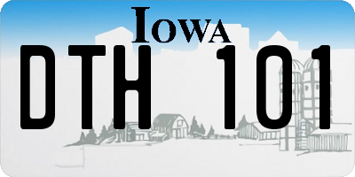 IA license plate DTH101