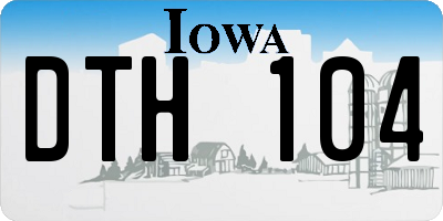 IA license plate DTH104