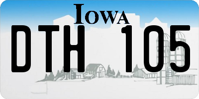 IA license plate DTH105