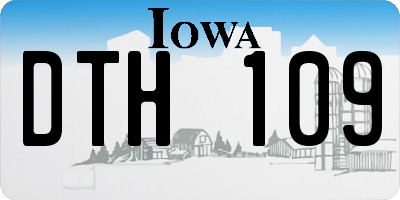 IA license plate DTH109