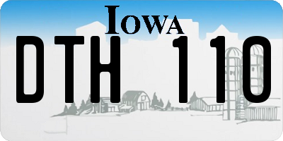 IA license plate DTH110