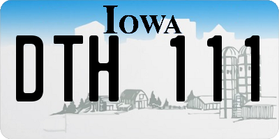 IA license plate DTH111