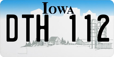 IA license plate DTH112