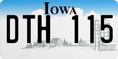 IA license plate DTH115