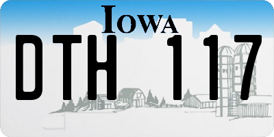 IA license plate DTH117