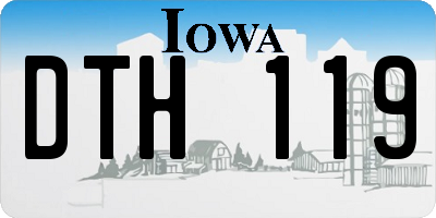 IA license plate DTH119