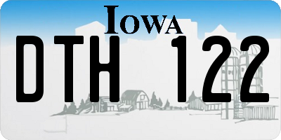 IA license plate DTH122