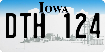 IA license plate DTH124