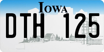 IA license plate DTH125