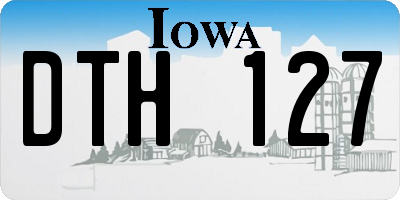 IA license plate DTH127