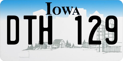 IA license plate DTH129