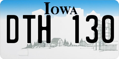 IA license plate DTH130