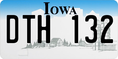 IA license plate DTH132