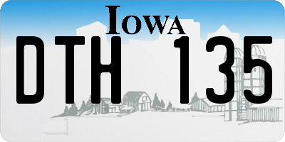 IA license plate DTH135
