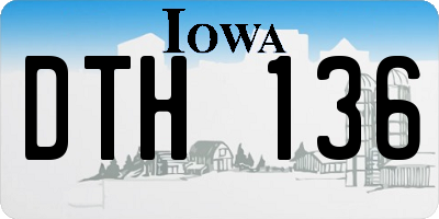 IA license plate DTH136