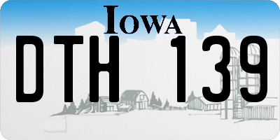 IA license plate DTH139