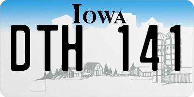 IA license plate DTH141