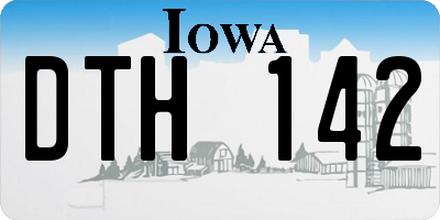 IA license plate DTH142