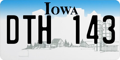 IA license plate DTH143