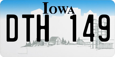 IA license plate DTH149