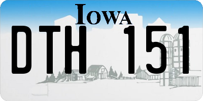 IA license plate DTH151