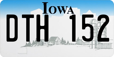 IA license plate DTH152