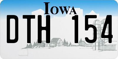 IA license plate DTH154
