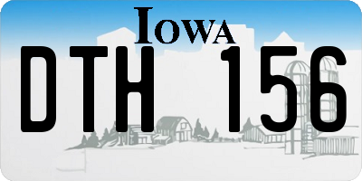 IA license plate DTH156