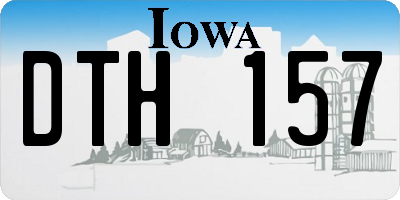 IA license plate DTH157