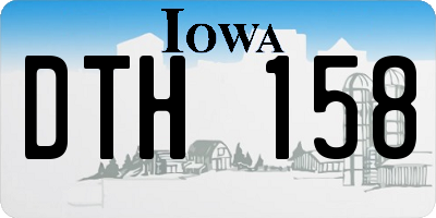 IA license plate DTH158