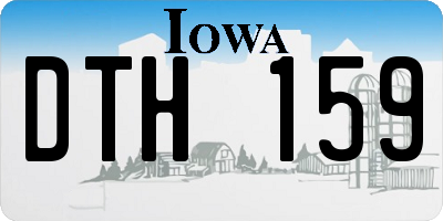 IA license plate DTH159