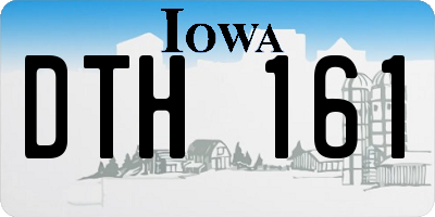 IA license plate DTH161