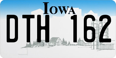 IA license plate DTH162