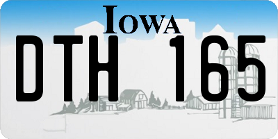 IA license plate DTH165