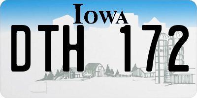 IA license plate DTH172