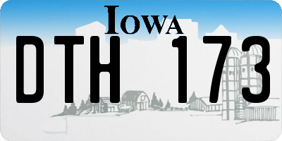 IA license plate DTH173